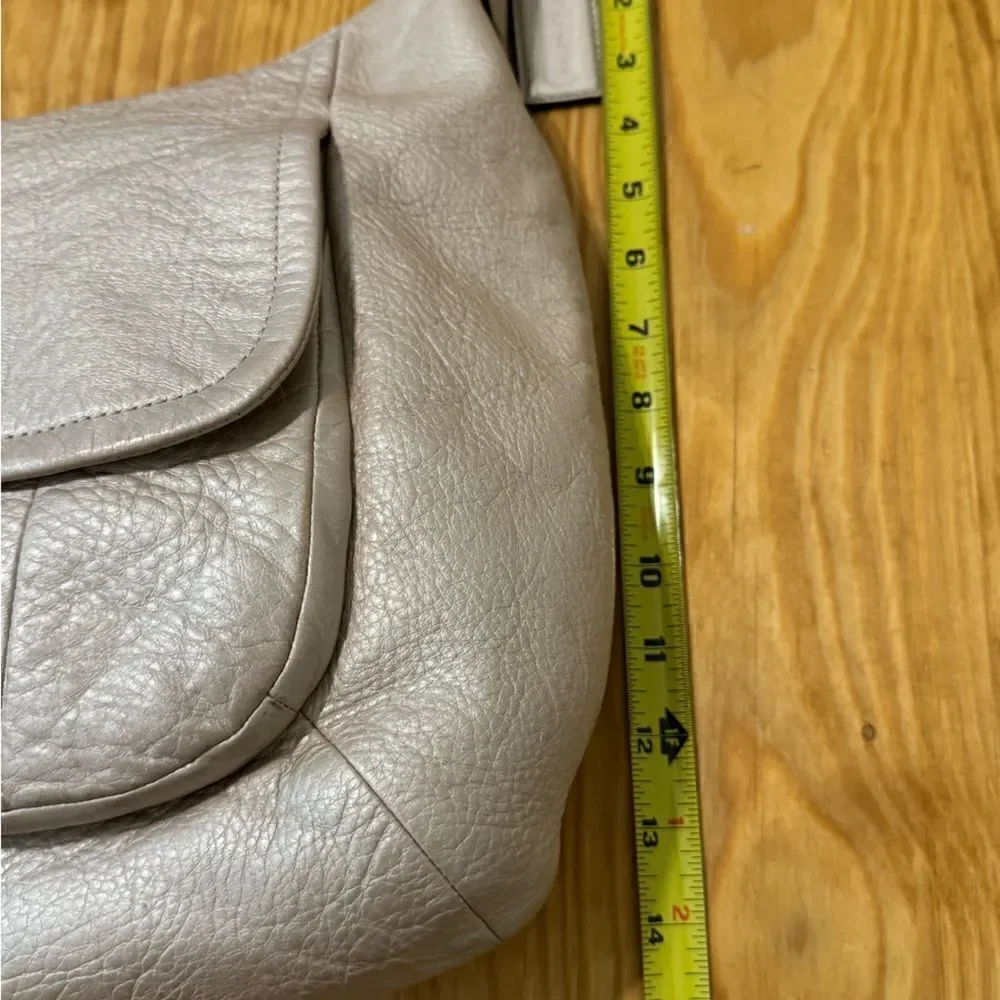 Coach Kristin Leather Large Hobo F22309 Champagne Silver Shoulder Handbag Purse